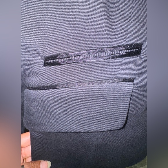 Armani Exchange Academia Collegiate School Crest Patch 3/4 Sleeve Blazer Jacket - Picture 13 of 13